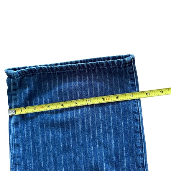 Madewell the perfect vintage wide leg jean pinstripe trouser pleated size 26 - Picture 8 of 8